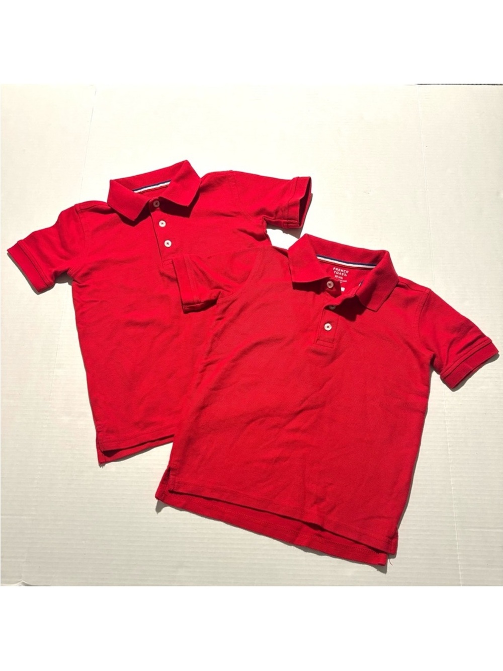 French Toast Children’s Uniform Polo Shirt Red Bundle of 2 size XS(4/5)